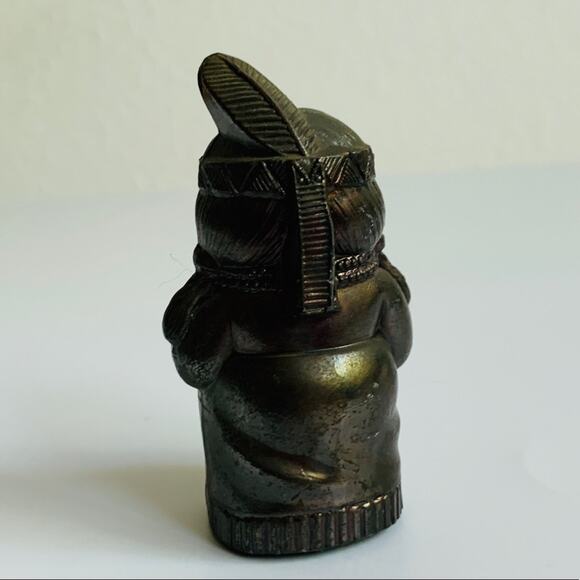 Vintage Metal Native American Salt Shaker - Picture 2 of 5